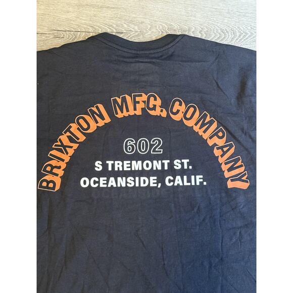 Brixton Shirt Mens Medium Black 602 Tremont St Oceanside California Pocket Tee - Picture 6 of 10